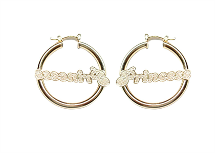 Rhodium Plated | Alphabet Earrings